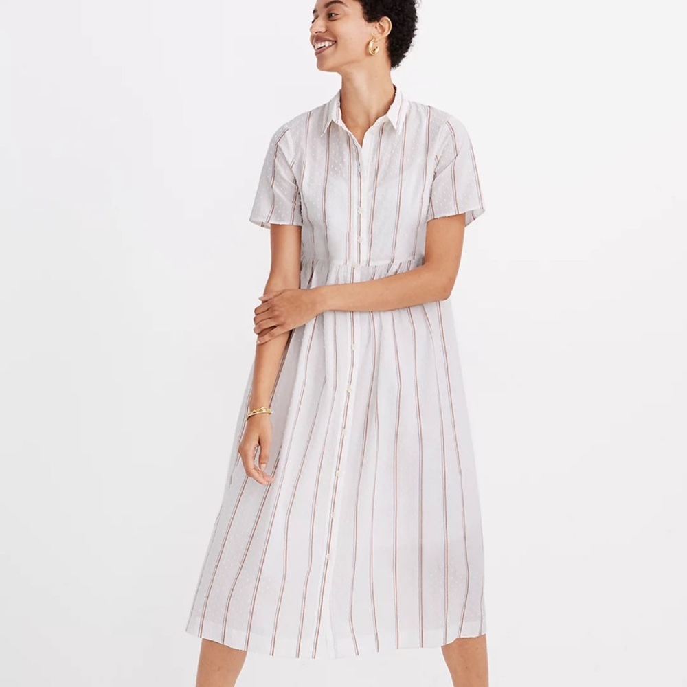 Madewell Striped Midi Shirtdress